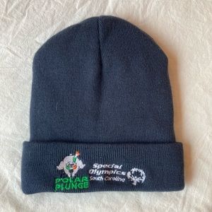 Special Olympics Polar Plunge Embroidered Lined Winter Beanie Hat Navy Blue